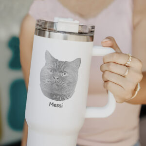 custom 40 oz engraved pet portrait tumbler personalized dog mom gift unique christmas halloween present cat lover cup ab88i