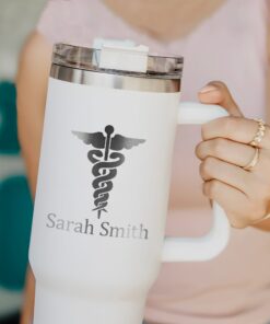 custom 40 oz engraved physician assistant tumbler personalized pa wildflower design unique christmas halloween present medical cup gt3yt