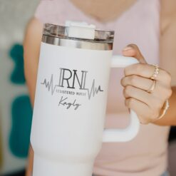 custom 40 oz engraved registered nurse tumbler personalized rn appreciation gift unique christmas halloween present nursing student cup l9fex