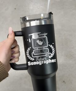 custom 40 oz engraved sonographer tumbler personalized ultrasound tech gift unique christmas halloween present radiology grad cup dcwal