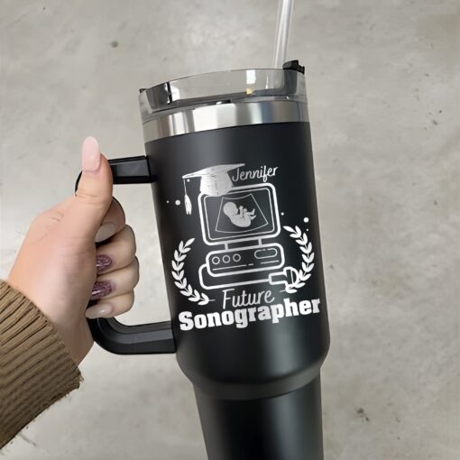 custom 40 oz engraved sonographer tumbler personalized ultrasound tech gift unique christmas halloween present radiology grad cup dcwal