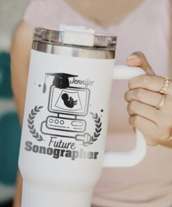 custom 40 oz engraved sonographer tumbler personalized ultrasound tech gift unique christmas halloween present radiology grad cup vaarl