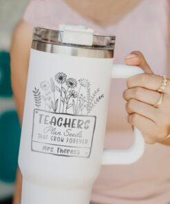 custom 40 oz engraved teacher tumbler personalized educator design unique christmas halloween present school staff cup pghke