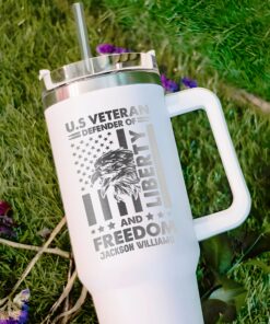 custom 40 oz engraved us veteran tumbler personalized military gift for men unique christmas halloween present patriotic cup i8dca