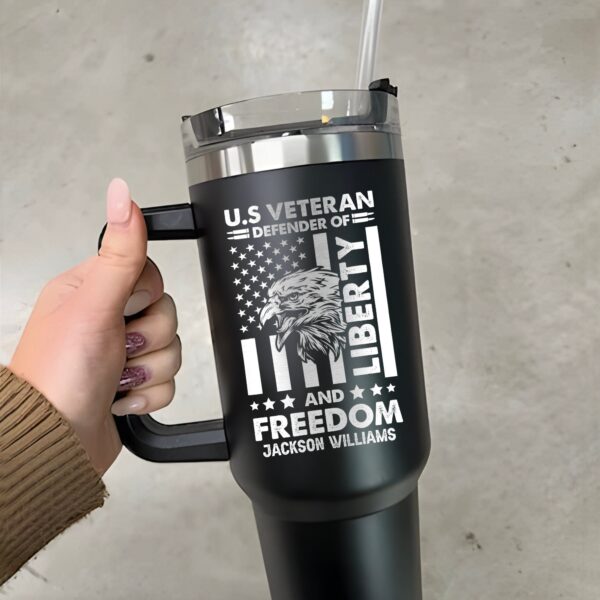 custom 40 oz engraved us veteran tumbler personalized military gift for men unique christmas halloween present patriotic cup iv1uu