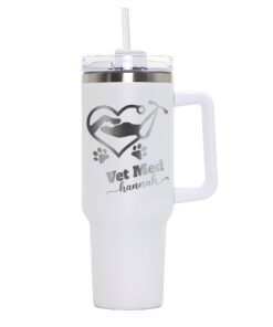 custom 40 oz engraved vet med tumbler personalized veterinarian gift unique christmas halloween present vet tech week cup mrsyn