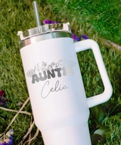 custom 40 oz engraved wildflower tumbler personalized auntie gift unique christmas halloween present birthday cup for aunt mbzum