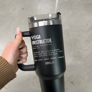 custom 40 oz engraved yoga instructor tumbler personalized yoga design unique christmas halloween present sports cup 9mckv