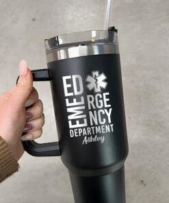 custom 40 oz er nurse tumbler laser engraved emergency medicine gift unique christmas halloween present insulated medical cup kj8fg