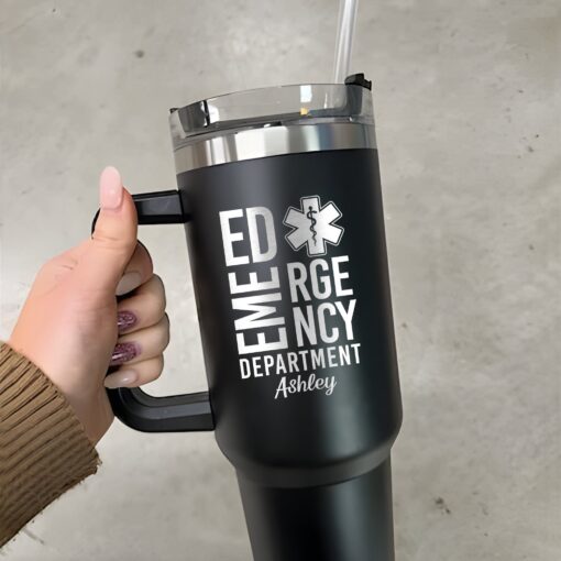 custom 40 oz er nurse tumbler laser engraved emergency medicine gift unique christmas halloween present insulated medical cup kj8fg