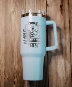 custom 40 oz jrotc mom tumbler laser engraved proud design perfect christmas halloween gift military family cup upnic