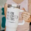 custom 40 oz mental health tumbler laser engraved nurse rn design unique christmas halloween gift awareness cup 550t0