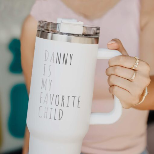 custom 40 oz mothers favorite child tumbler laser engraved funny gift unique christmas halloween present insulated mom cup znnfo