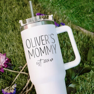 custom 40 oz new mom tumbler laser engraved first time mother gift unique christmas halloween present insulated cup r7u7j