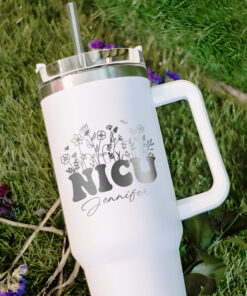 custom 40 oz nicu nurse tumbler laser engraved wildflowers perfect christmas halloween gift baby nurse appreciation cup 0nod6