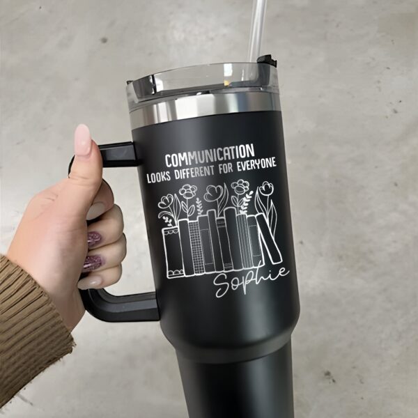 custom 40 oz speech therapist tumbler laser engraved slp gift unique christmas halloween present insulated pathologist cup hv4cq