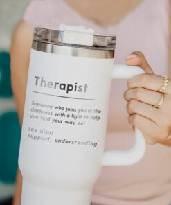 custom 40 oz therapist tumbler laser engraved ot pt pa gift unique christmas halloween present insulated graduation cup dw1be