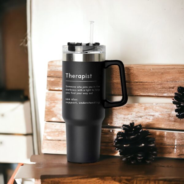 custom 40 oz therapist tumbler laser engraved ot pt pa gift unique christmas halloween present insulated graduation cup gescr