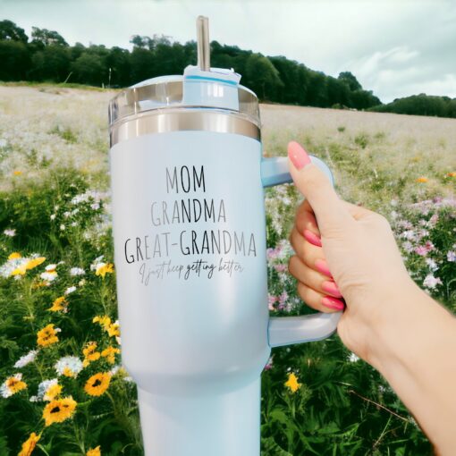 laser engraved 40 oz family tumbler mom grandma great grandma cup unique baby reveal gift ideal for christmas halloween