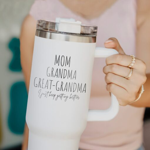 laser engraved 40 oz family tumbler mom grandma great grandma cup unique baby reveal gift ideal for christmas halloween cipaa