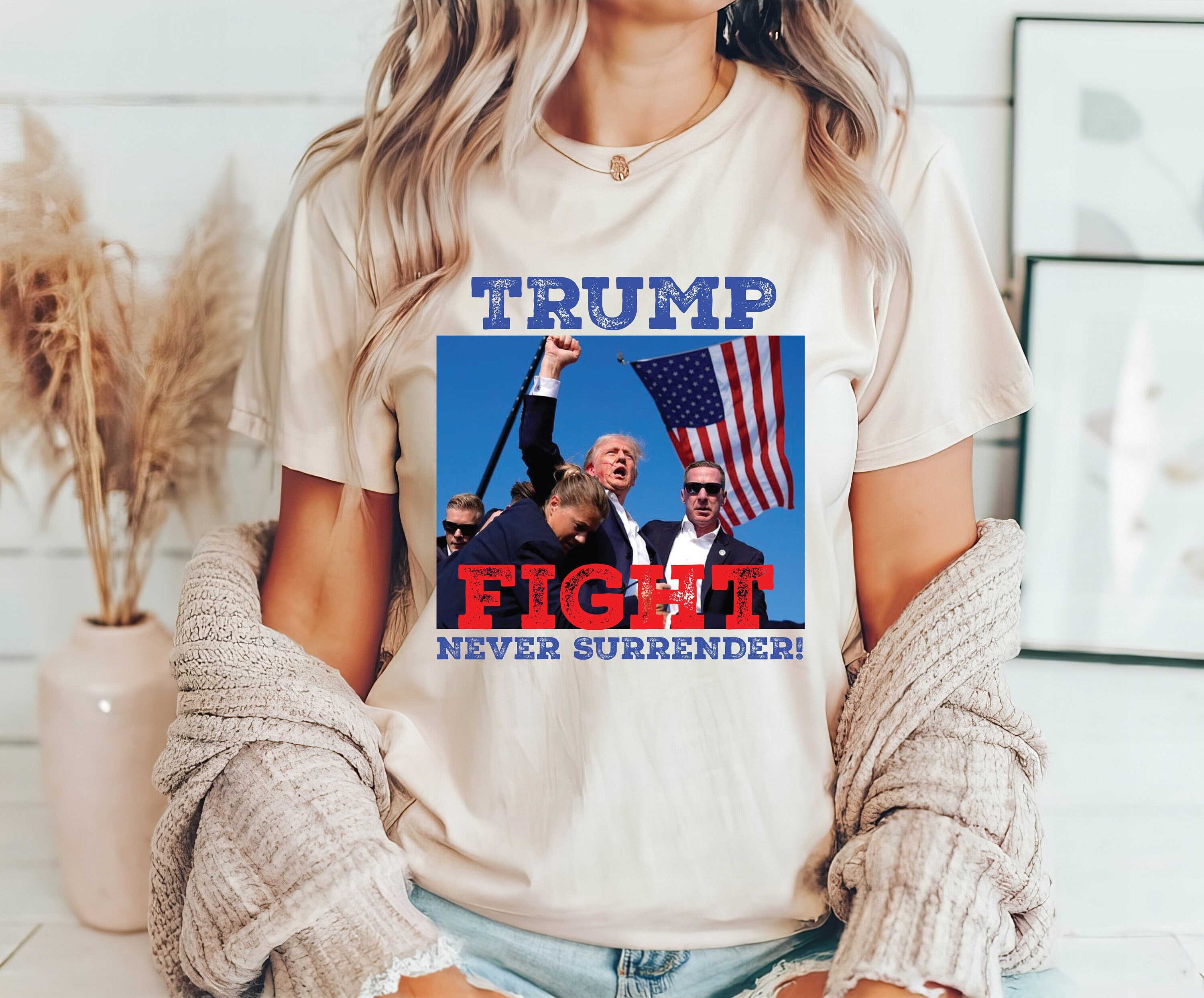 Never Surrender Trump Comfort Colors Shirt