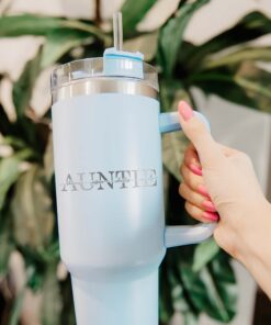 personalized 40 oz auntie tumbler custom kid name design unique christmas halloween gift favorite people cup byiiq