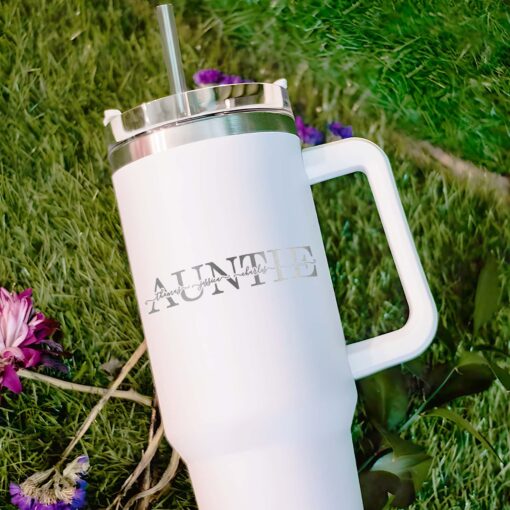 personalized 40 oz auntie tumbler custom kid name design unique christmas halloween gift favorite people cup o1hib