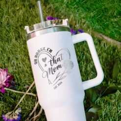 personalized 40 oz birth flower tumbler custom oh honey i am that mom unique christmas halloween gift auntie cup lfwer