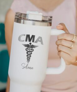 personalized 40 oz cma life tumbler engraved medical assistant gift perfect christmas halloween present insulated pa cup g3lfz