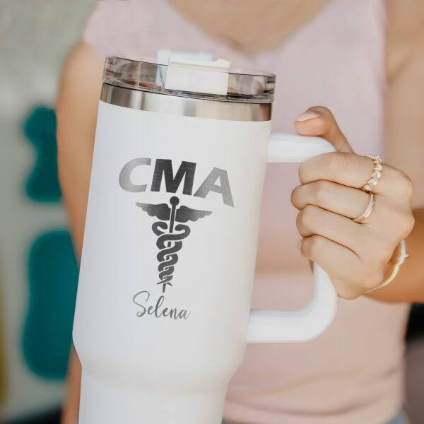 personalized 40 oz cma life tumbler engraved medical assistant gift perfect christmas halloween present insulated pa cup g3lfz