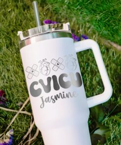 personalized 40 oz cvicu nurse tumbler engraved cardiovascular icu gift perfect christmas halloween present insulated rn cup vgzin