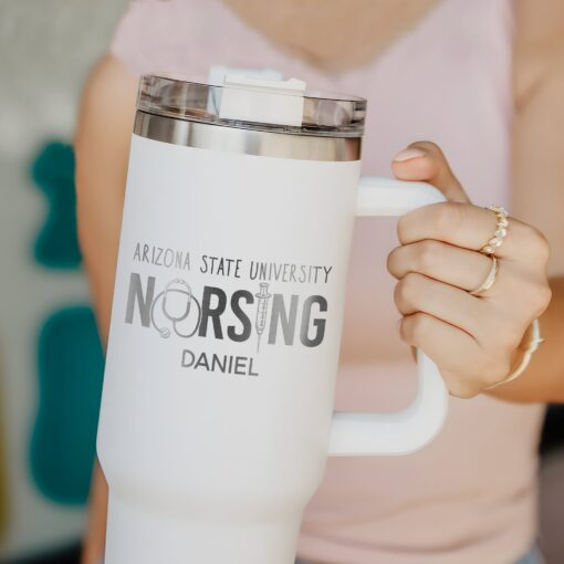 personalized 40 oz future nurse tumbler engraved student rn gift perfect christmas halloween present nursing school cup ld3og