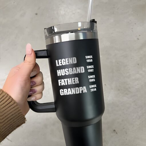 personalized 40 oz grandpa tumbler custom father husband legend unique christmas halloween gift meaningful birthday cup