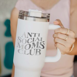 personalized 40 oz laser engraved anti social mom tumbler custom sarcastic design unique christmas halloween gift trendy mom cup 87c61