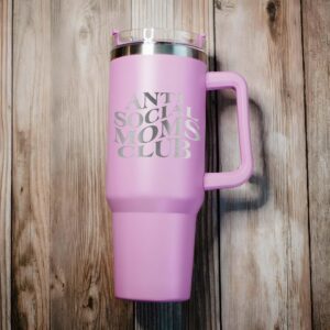 personalized 40 oz laser engraved anti social mom tumbler custom sarcastic design unique christmas halloween gift trendy mom cup 9khxm