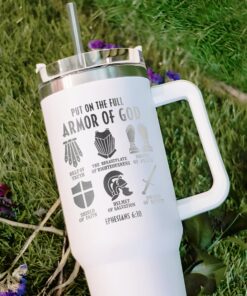 personalized 40 oz laser engraved armor of god tumbler custom christian design unique christmas halloween gift religious cup arh9p