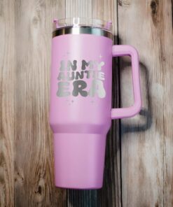 personalized 40 oz laser engraved auntie tumbler custom funny design unique christmas halloween gift sister birthday cup 9olor