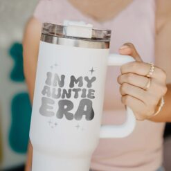 personalized 40 oz laser engraved auntie tumbler custom funny design unique christmas halloween gift sister birthday cup qxoea