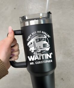 personalized 40 oz laser engraved bus driver tumbler custom worlds best design unique christmas halloween gift transportation cup d0gnl