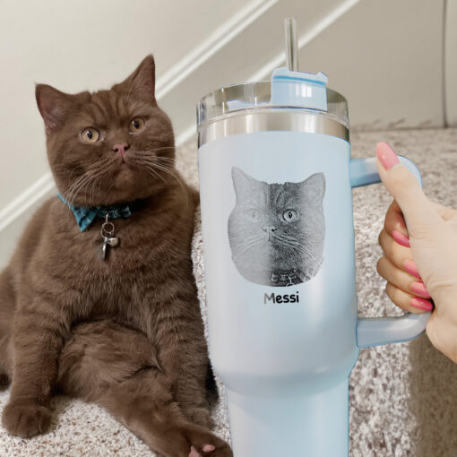 personalized 40 oz laser engraved cat tumbler custom pet photo design unique christmas halloween gift cat lady appreciation cup 0ifl5