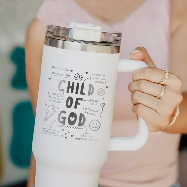 personalized 40 oz laser engraved christian tumbler custom child of god design unique christmas halloween gift religious cup 8n7uy