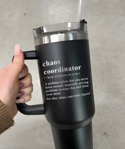 personalized 40 oz laser engraved coworker tumbler custom chaos coordinator design unique christmas halloween gift office humor cup 29oku