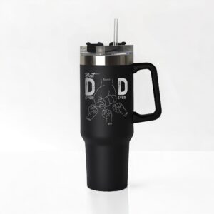 personalized 40 oz laser engraved dad tumbler custom fist bump design unique christmas halloween gift parent appreciation cup zadet