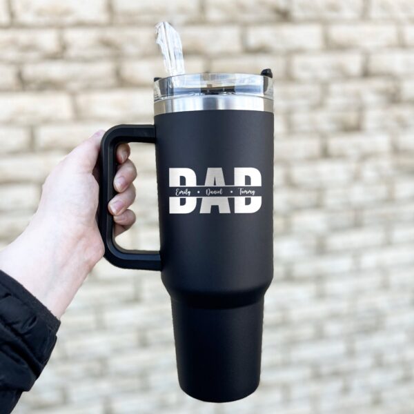 personalized 40 oz laser engraved dad tumbler custom kids names design unique christmas halloween gift grandpa cup 2p2p0