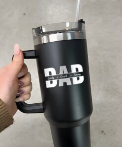 personalized 40 oz laser engraved dad tumbler custom kids names design unique christmas halloween gift grandpa cup d6der