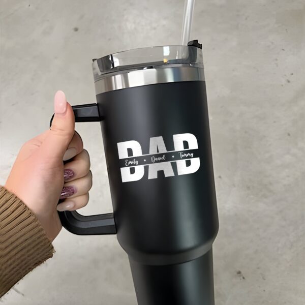 personalized 40 oz laser engraved dad tumbler custom kids names design unique christmas halloween gift grandpa cup d6der