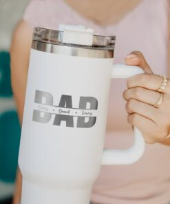 personalized 40 oz laser engraved dad tumbler custom kids names design unique christmas halloween gift grandpa cup whur7