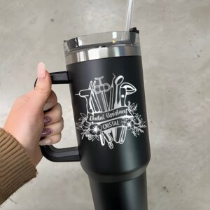 personalized 40 oz laser engraved dental assistant tumbler custom dentist gift unique christmas halloween present dental staff cup o9mkr