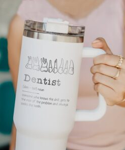 personalized 40 oz laser engraved dental tumbler custom hygienist design unique christmas halloween gift teeth lover cup dkpzj