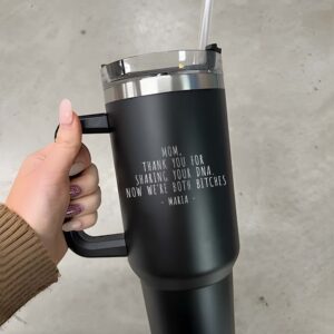 personalized 40 oz laser engraved funny mom tumbler custom dna sharing design unique christmas halloween gift birthday cup vgrto